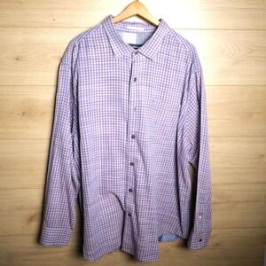 Tommy Bahama Mens Long Sleeve Button Up Shirt Plaid‎ 2XB 100% Cotton